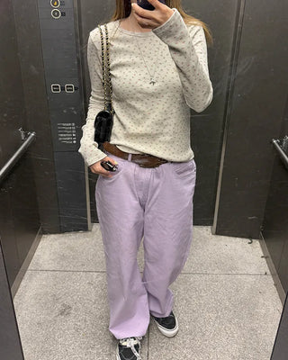 (Unisex) Colored Cotton Wide Pants