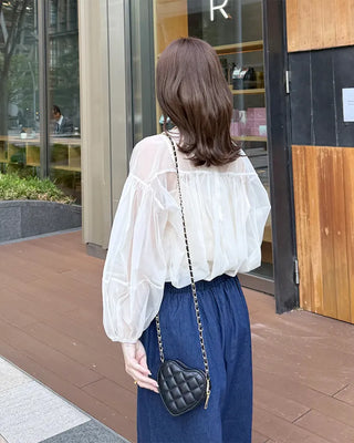 Organza sheer blouse