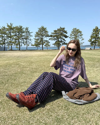 Striped Long Easy Pants