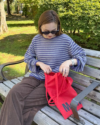 Corduroy ribbed elastic waist pants
