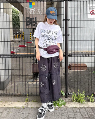 Crayon Lettering Short Sleeve T-Shirt