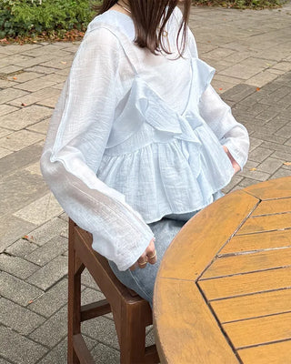 Frill Bistier Blouse Set