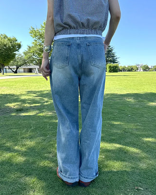 Vintage distressed denim pants