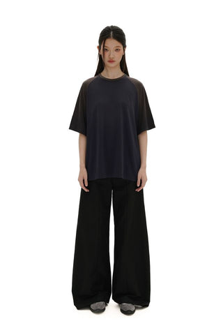 [moromoro2] Ultra Thin Contrast Raglan Sleeve  T-Shirt