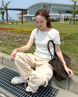 Cotton wide-leg pants
