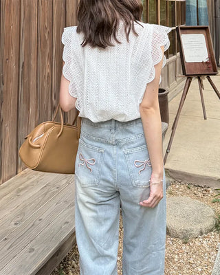 Wave Lace Sleeveless Shirt