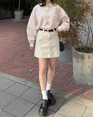 Oversized striped shirt