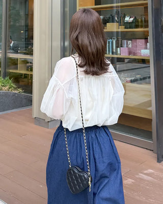 Organza sheer blouse