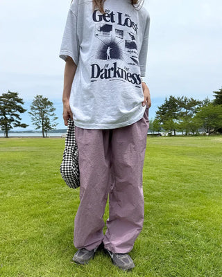 (Unisex) Nylon Check String Pants
