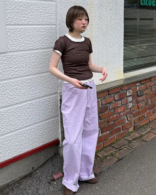 See-through short-sleeve T-shirt