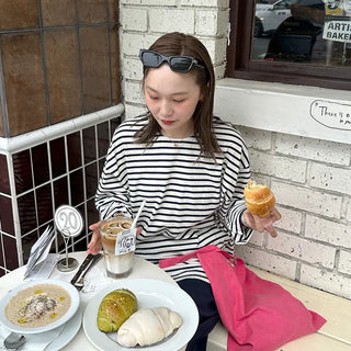 (Unisex) Striped Long-Sleeve T-Shirt