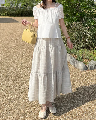 2-way ribbon strap blouse