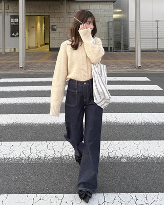 Bouclé Raglan Sleeve Cardigan