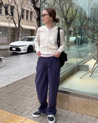 Sketch Pattern Rib Zip-Up Hoodie