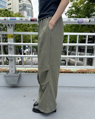 Pleated skirt wide slacks