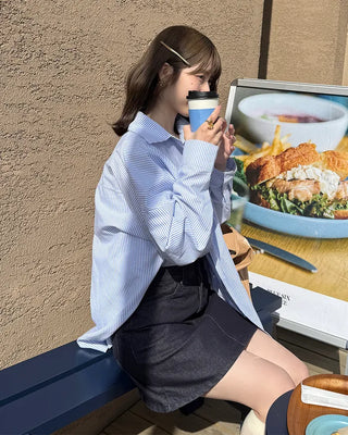 Loose-fit striped shirt