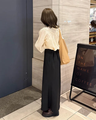 Neck frill blouse