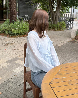 Frill Bistier Blouse Set