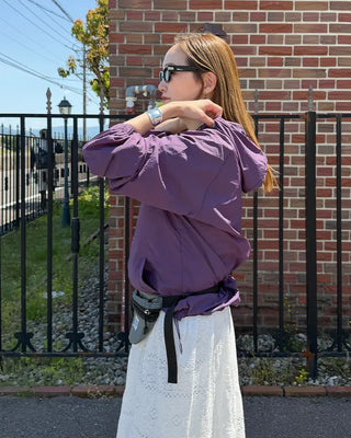 Zip-up hooded windbreaker