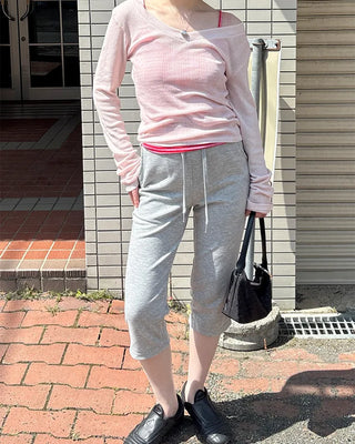 Sweat Slim Capri Pants