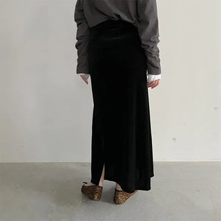 Velvet H-line skirt