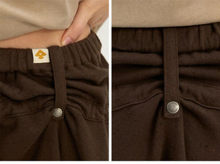 [Monterest] A-Line Patchwork Sweat Skirt