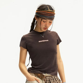 [Monterest] 3A Antibacterial Slim Fit Logo T-Shirt