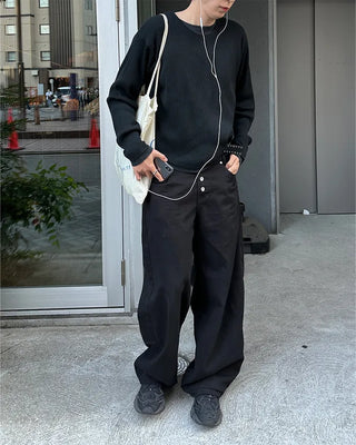Crop-fit layered knit