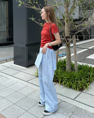 Simple round neck short-sleeved T-shirt