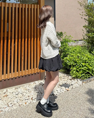 Crochet Point Knit Cardigan