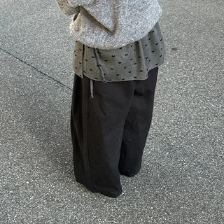 Ribbon Dot Layered Wrap Skirt