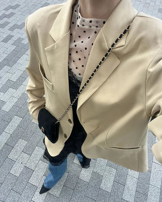 Sheer polka dot T-shirt