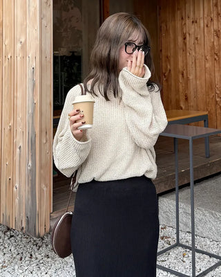Loose-fit basic knit