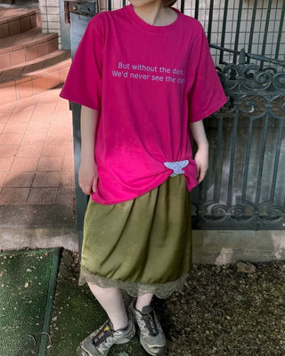 Round neck loose fit t-shirt