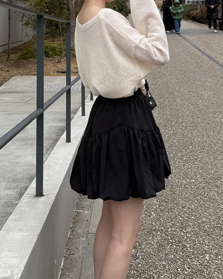 Boat neck loose fit knit