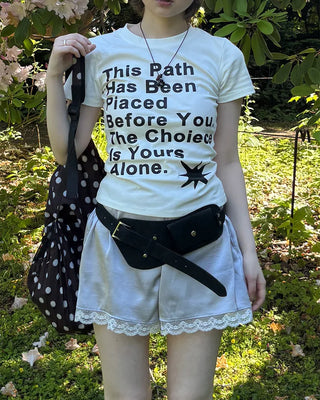 Suede belt with pockets