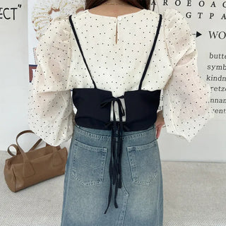 Bistier Dot Blouse Set