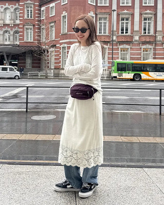 Flower pattern long-sleeved T-shirt