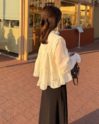 Tiered ruffle blouse