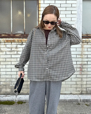 Loose-fit check shirt