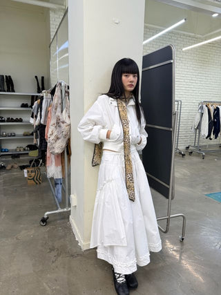 NEVERSEEZ Cropped Ribbed Flight Jacket