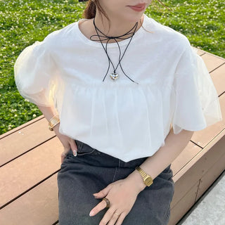 Metal heart strap necklace