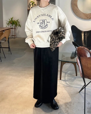 Velvet long skirt