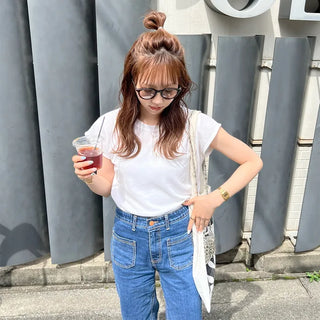 Round neck short-sleeve T-shirt