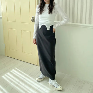 Unbalanced Rib T-shirt