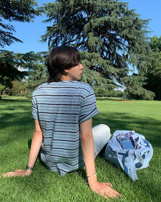 Casual striped short-sleeved T-shirt
