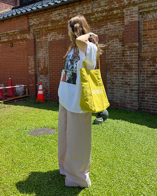Belt loop striped easy pants