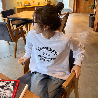 Raglan Sleeve Lettering Sweatshirt