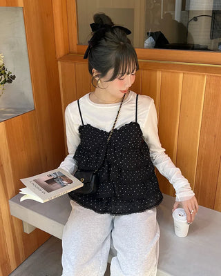 Polka Dot Can-Can Camisole