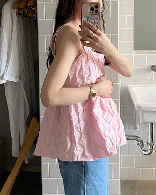 Embossed detail sleeveless